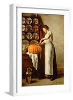 Cutting the Pumpkin, 1910-Franck-Antoine Bail-Framed Giclee Print