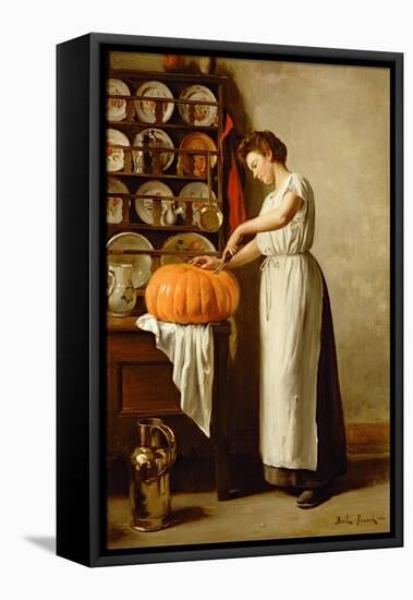 Cutting the Pumpkin, 1910-Franck-Antoine Bail-Framed Stretched Canvas