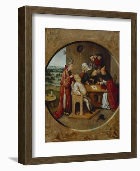 Cutting the Stone, or the Cure of Folly-Hieronymus Bosch-Framed Giclee Print