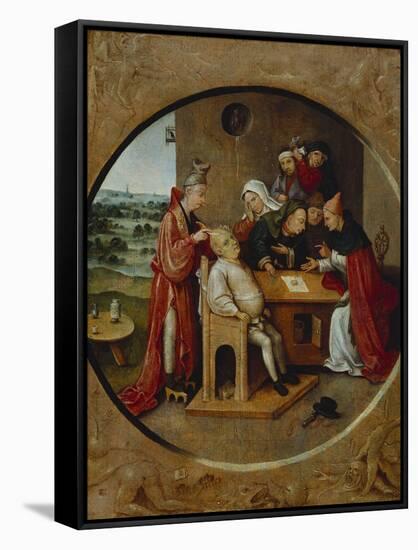 Cutting the Stone, or the Cure of Folly-Hieronymus Bosch-Framed Stretched Canvas