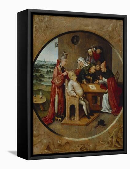 Cutting the Stone, or the Cure of Folly-Hieronymus Bosch-Framed Stretched Canvas