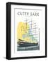 Cutty Sark - Dave Thompson Contemporary Travel Print-Dave Thompson-Framed Giclee Print