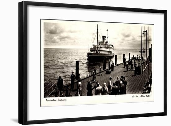 Cuxhaven, an Der Alten Liebe, Dampfschiff Vörwärts-null-Framed Giclee Print