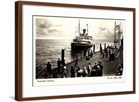 Cuxhaven, an Der Alten Liebe, Dampfschiff Vörwärts-null-Framed Giclee Print