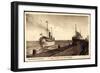 Cuxhaven, Dampfer Kaiser Passiert Amerikadampfer-null-Framed Giclee Print