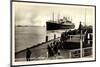 Cuxhaven, Dampfschiff Albert Ballin, Hapag-null-Mounted Giclee Print