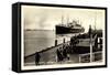 Cuxhaven, Dampfschiff Albert Ballin, Hapag-null-Framed Stretched Canvas