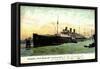 Cuxhaven, Dampfschiff Fürst Bismarck, Hapag, Hafen-null-Framed Stretched Canvas