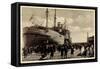 Cuxhaven, Hapag, Dampfer Albert Ballin, Passagiere-null-Framed Stretched Canvas