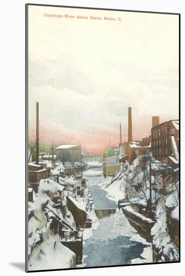 Cuyahoga River in Winter, Akron, Ohio-null-Mounted Art Print