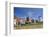 Cuyahoga River Skyline View of Downtown Cleveland, Ohio, USA-Cindy Miller Hopkins-Framed Photographic Print