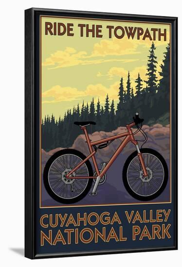 Cuyahoga Valley National Park, Ohio - Mountain Bike-Lantern Press-Framed Art Print