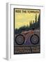 Cuyahoga Valley National Park, Ohio - Mountain Bike-Lantern Press-Framed Art Print