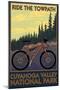 Cuyahoga Valley National Park, Ohio - Mountain Bike-Lantern Press-Mounted Art Print