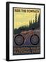 Cuyahoga Valley National Park, Ohio - Mountain Bike-Lantern Press-Framed Art Print