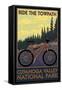 Cuyahoga Valley National Park, Ohio - Mountain Bike-Lantern Press-Framed Stretched Canvas