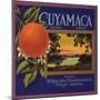 Cuyamaca Brand - El Cajon, California - Citrus Crate Label-Lantern Press-Mounted Art Print