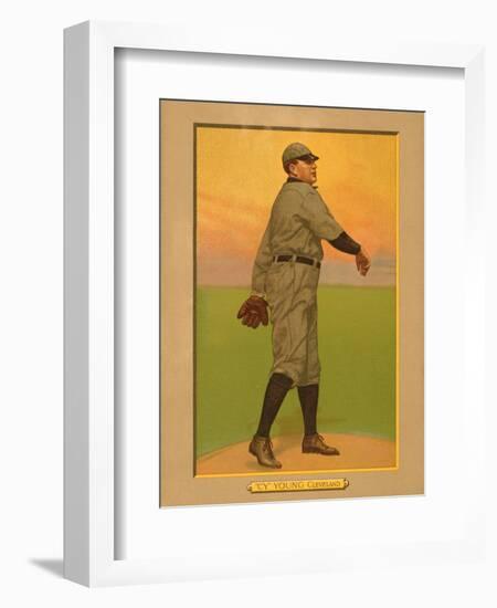 Cy Young, 1911 (T3) Turkey Red Cabinets Trading Card-null-Framed Art Print