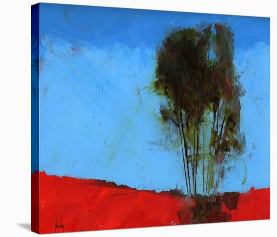 Cyan and Red-Paul Bailey-Stretched Canvas