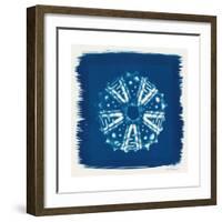 Cyan Blue Urchin-Christine Caldwell-Framed Premium Giclee Print