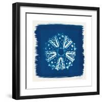 Cyan Blue Urchin-Christine Caldwell-Framed Premium Giclee Print