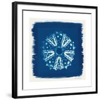 Cyan Blue Urchin-Christine Caldwell-Framed Premium Giclee Print