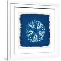 Cyan Blue Urchin-Christine Caldwell-Framed Premium Giclee Print