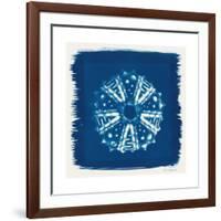 Cyan Blue Urchin-Christine Caldwell-Framed Premium Giclee Print