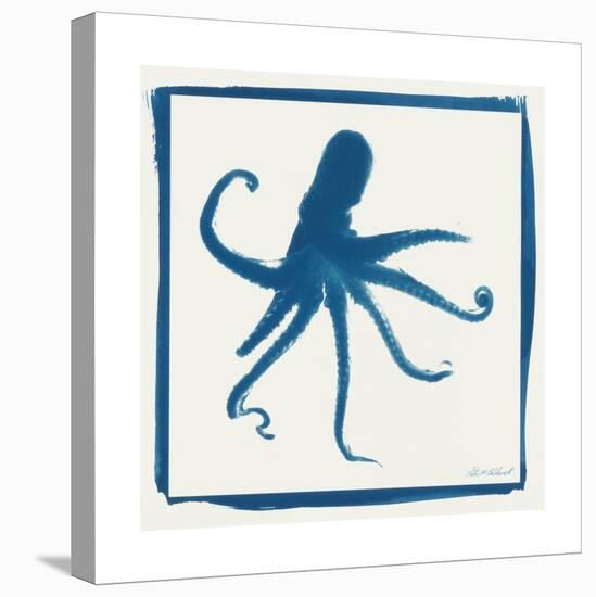 Cyan Octopus-Christine Caldwell-Stretched Canvas