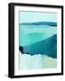 Cyan Reflections II-Annie Warren-Framed Art Print