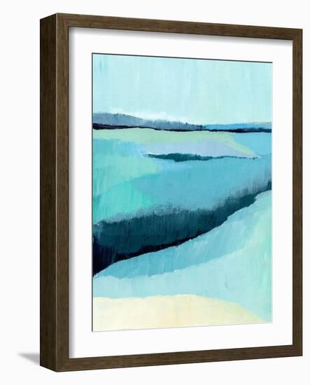 Cyan Reflections III-Annie Warren-Framed Art Print