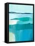 Cyan Reflections IV-Annie Warren-Framed Stretched Canvas