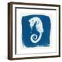 Cyan Seahorse-Christine Caldwell-Framed Premium Giclee Print