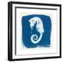 Cyan Seahorse-Christine Caldwell-Framed Premium Giclee Print