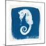 Cyan Seahorse-Christine Caldwell-Mounted Premium Giclee Print