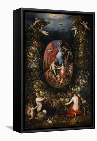 Cybele and Seasons, before 1618-Hendrik I Van Balen-Framed Stretched Canvas