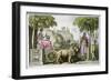 Cybele on Her Chariot and Attis, from "Le Costume Ancien Ou Moderne"-Angelo Monticelli-Framed Giclee Print