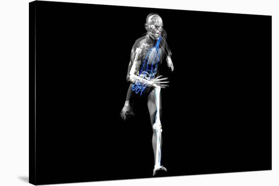 Cyborg Running-Christian Darkin-Stretched Canvas