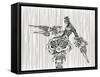 Cyborg War.-RYGER-Framed Stretched Canvas