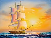 Oil Painting - Sailing Boat-CYC-Stretched Canvas