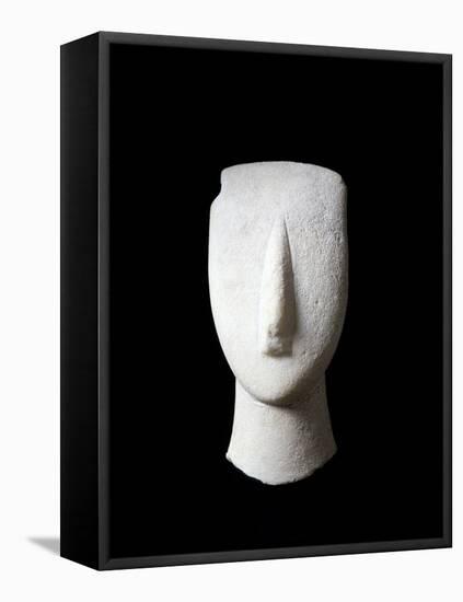 Cycladic Art : Head and Neck of a Woman-null-Framed Stretched Canvas