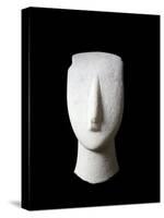 Cycladic Art : Head and Neck of a Woman-null-Stretched Canvas