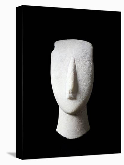 Cycladic Art : Head and Neck of a Woman-null-Stretched Canvas