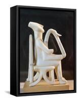 Cycladic Civilization. Marble Statue of Lyre Player, from Keros Island-null-Framed Stretched Canvas