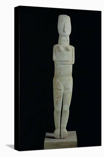 Cycladic Female Figure, from the Island of Amorgo, 2700-2300 BC-null-Stretched Canvas