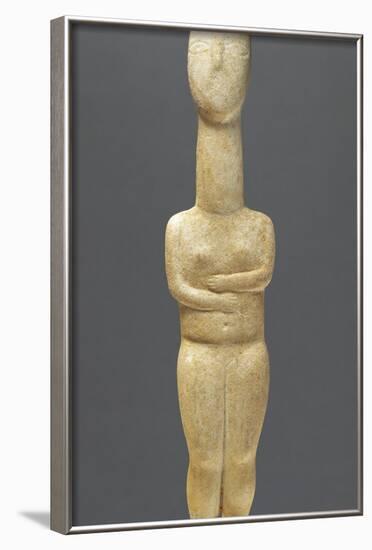 Cycladic Female Figure with Folded Arms of the Precanonical Type-null-Framed Photographic Print