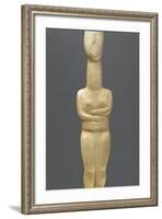 Cycladic Female Figure with Folded Arms of the Precanonical Type-null-Framed Photographic Print