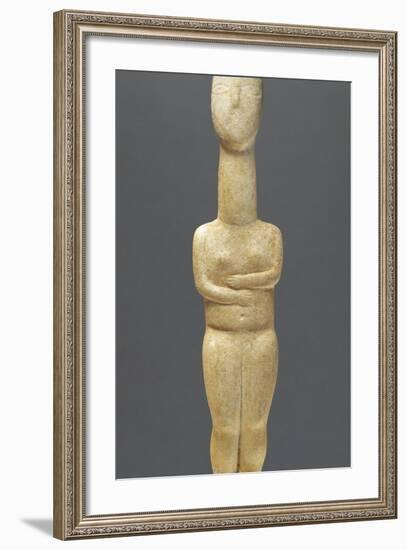 Cycladic Female Figure with Folded Arms of the Precanonical Type-null-Framed Photographic Print