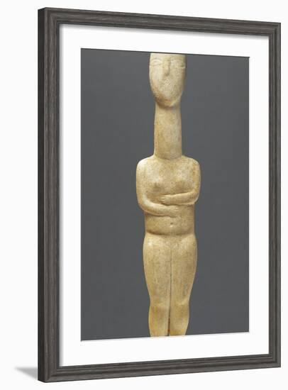 Cycladic Female Figure with Folded Arms of the Precanonical Type-null-Framed Photographic Print