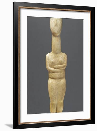 Cycladic Female Figure with Folded Arms of the Precanonical Type-null-Framed Photographic Print